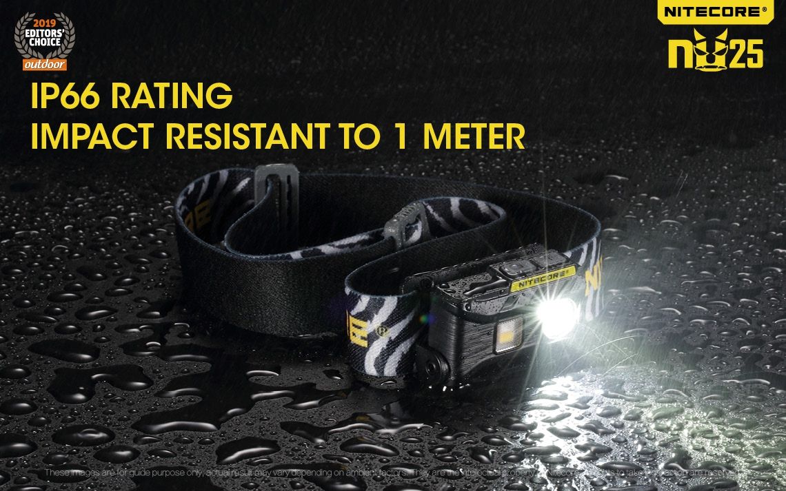 Nitecore NU25 XP-G2 S3 Lampe frontale rechargeable LED 360 lumens Accessoire léger pour l'aventure Éclairage extérieur