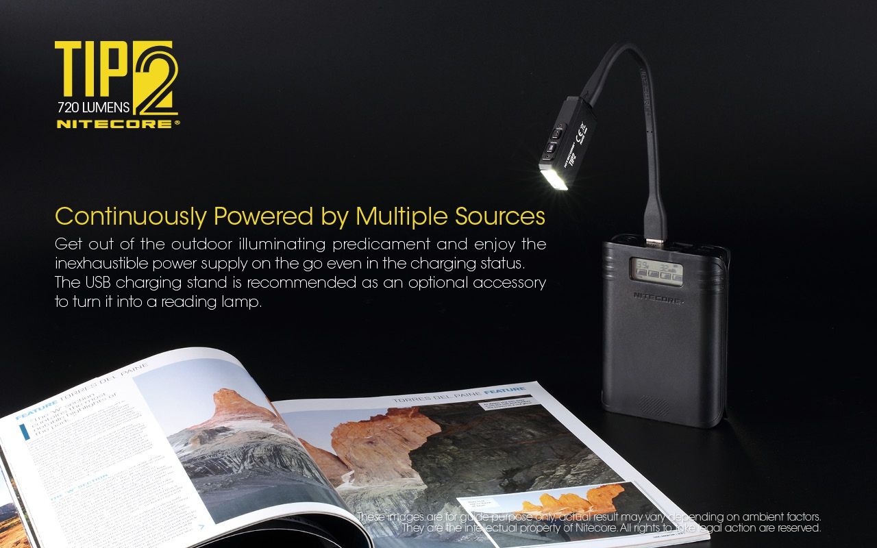 Lampe de poche porte-clés NITECORE TIP2 720 lumens, lumière LED rechargeable USB pour équipement de camping ou usage quotidien