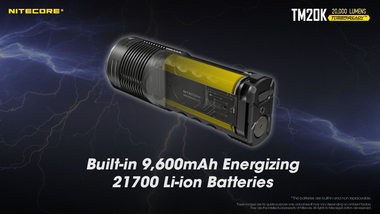 Nitecore TM20K Lampe torche LED 20000 lumens rechargeable USB-C équipement d'aventure durable pour recherche et sauvetage