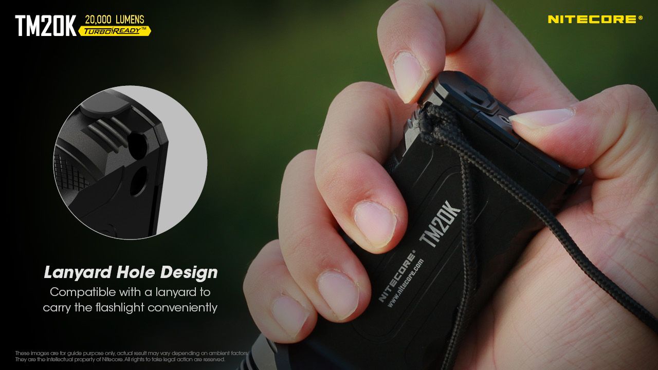 Nitecore TM20K Lampe torche LED 20000 lumens rechargeable USB-C équipement d'aventure durable pour recherche et sauvetage