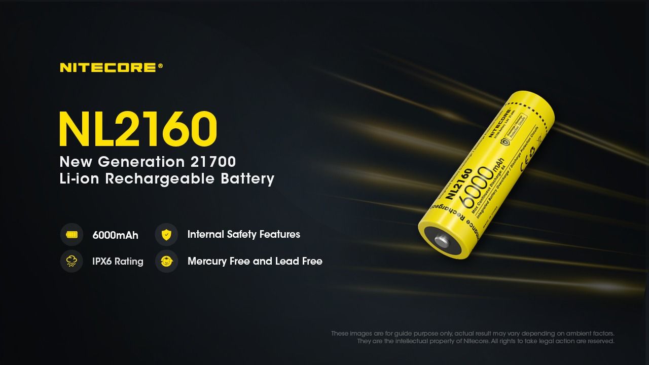 Batterie rechargeable Li-ion NITECORE NL2160 6000mAh 21700