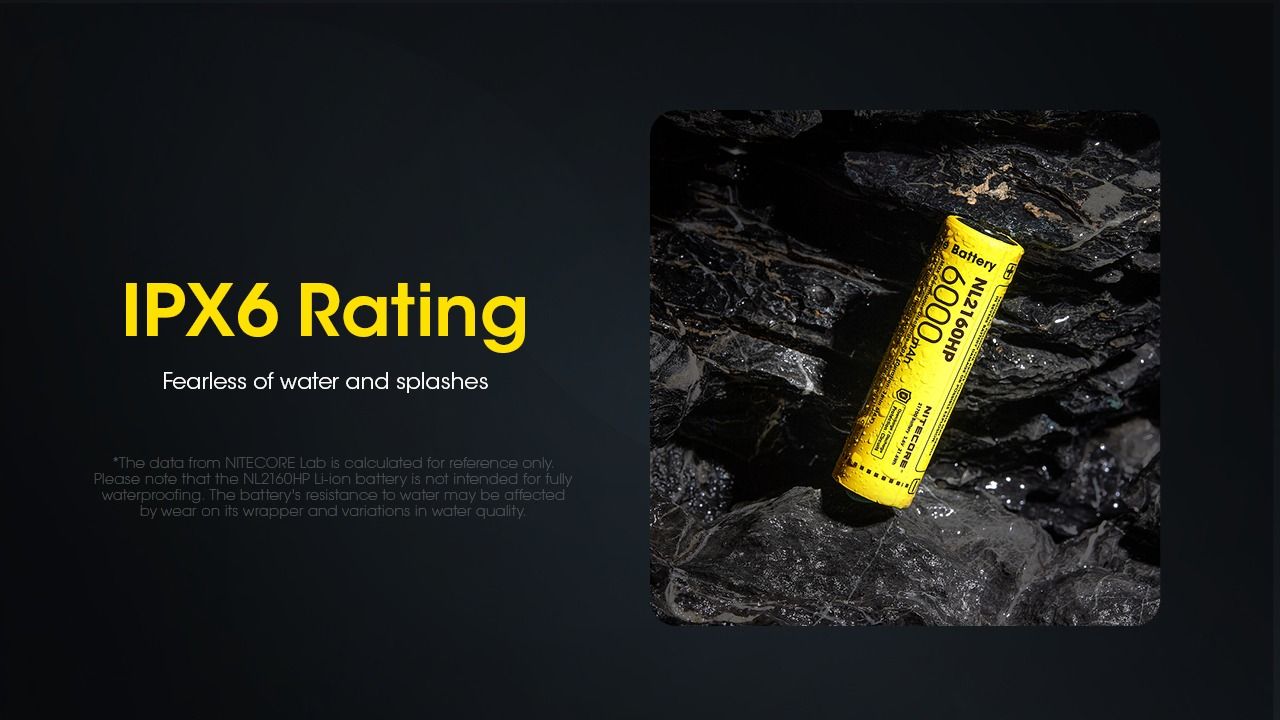 NITECORE NL2160HP 6000mAh 3.6V 21700 USB-C batterie rechargeable Li-ion haute capacité source d'alimentation portable
