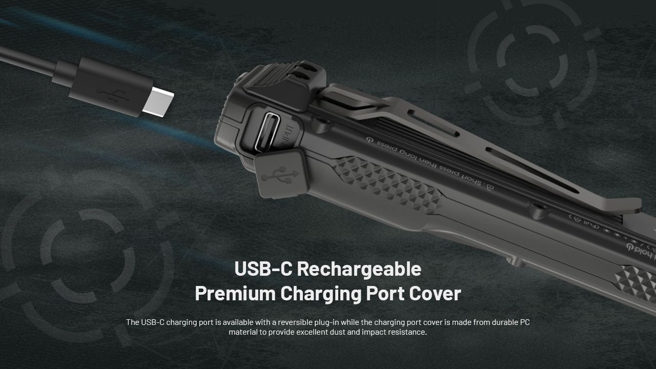Nitecore EDC25 Lampe de poche compacte 3000 lumens USB-C polyvalente pour extérieur, lampe EDC haute luminosité