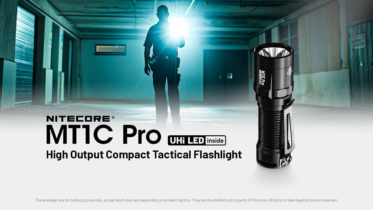 Nitecore MT1C Pro Lampe de poche EDC 1000 lumens, compacte et durable, pour la randonnée et les situations d'urgence, faisceau de 360 m