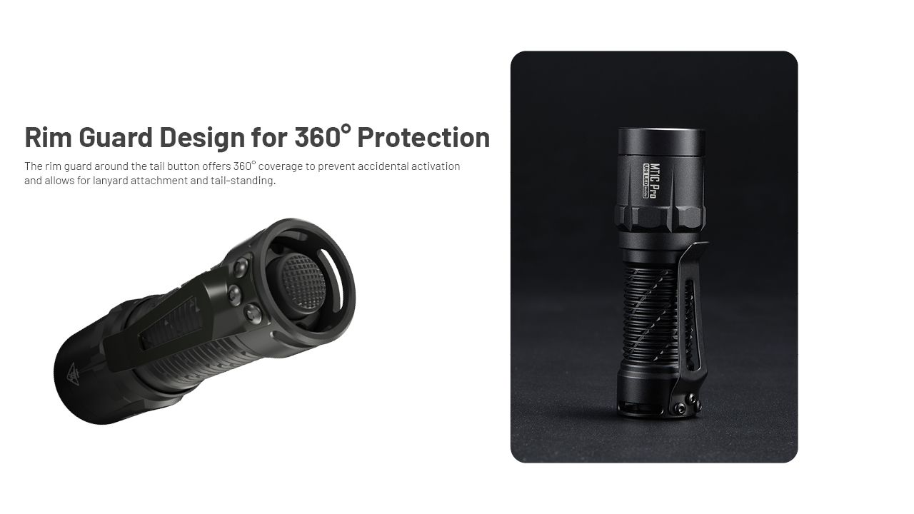 Nitecore MT1C Pro Lampe de poche EDC 1000 lumens, compacte et durable, pour la randonnée et les situations d'urgence, faisceau de 360 m
