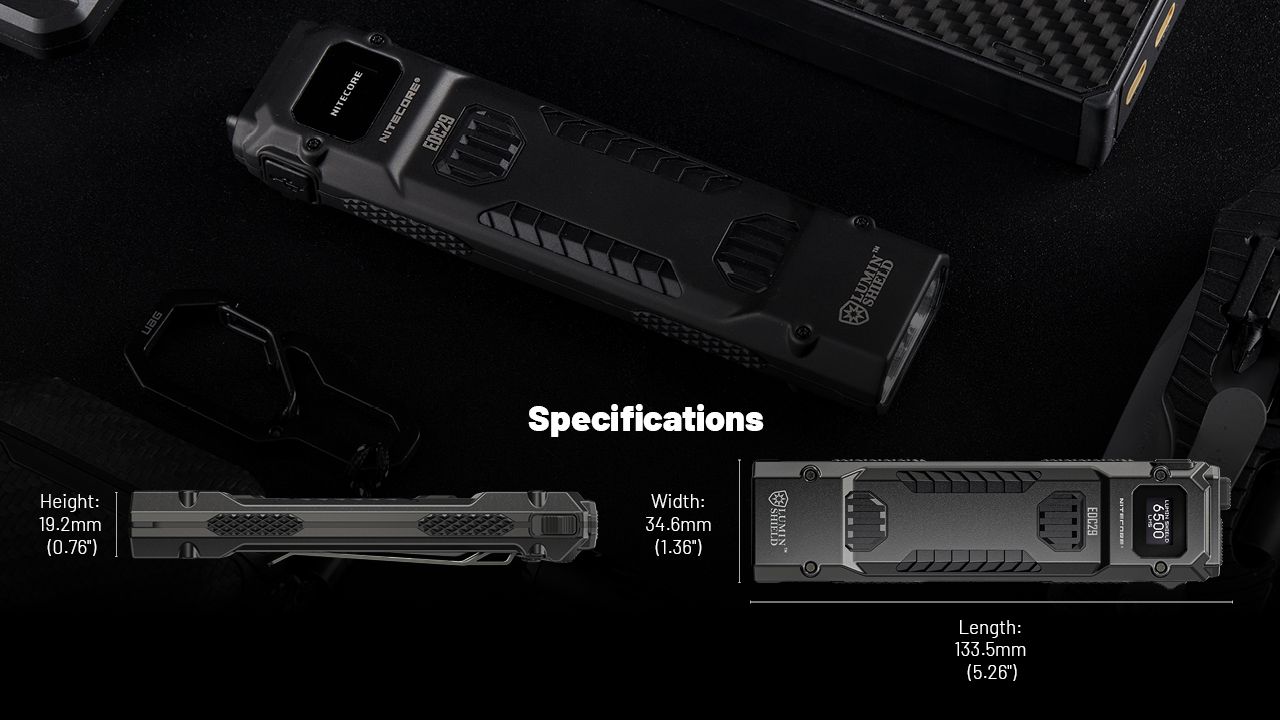NITECORE EDC29 6500 Lumens Lampe Torche Rechargeable USB-C Visibilité Longue Portée Port Quotidien Aventure
