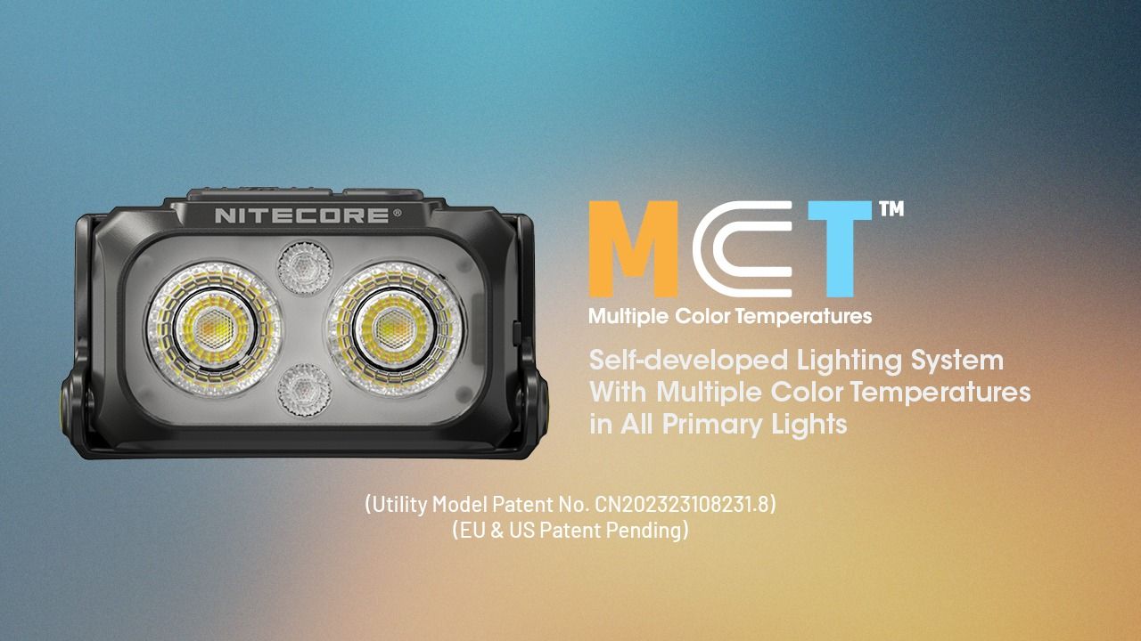 Lampe frontale NITECORE NU25 MCT 400 lumens LED rechargeable USB-C éclairage extérieur et faisceau double