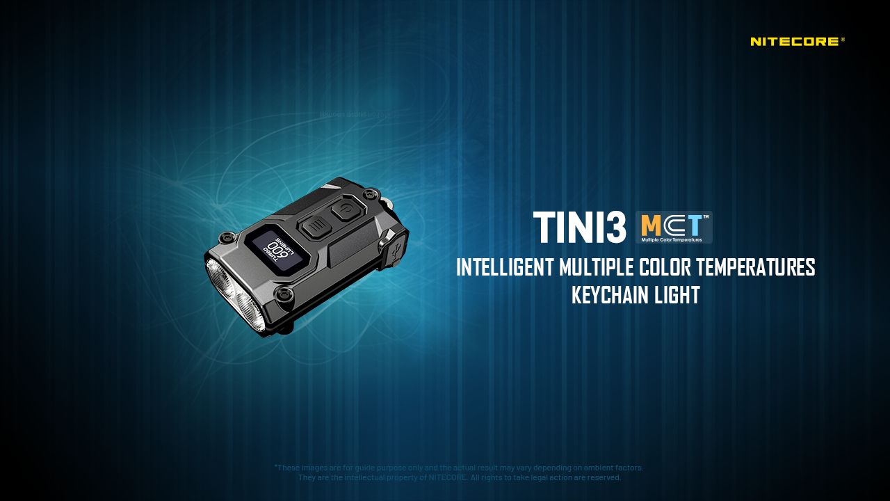 Lampe de poche porte-clés NITECORE TINI3 600 lumens, lampe EDC mini avec batterie rechargeable, design ultra-compact