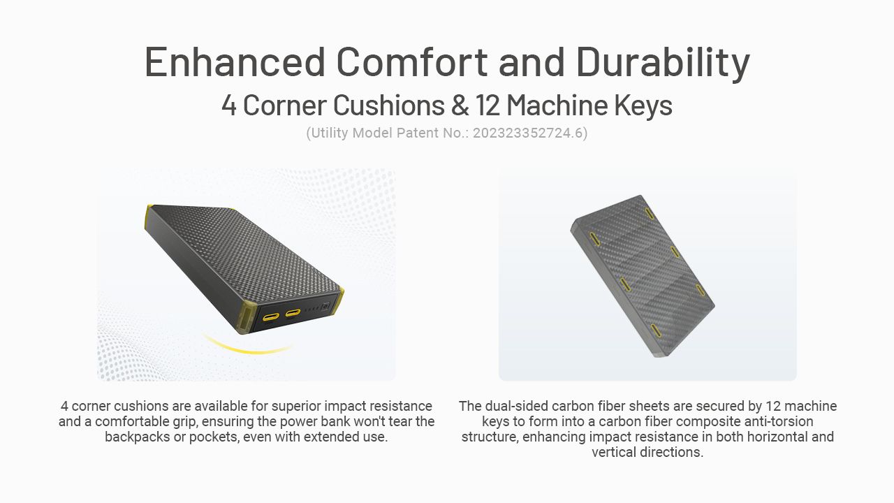 Nitecore NB20000 Gen3 QC Dual Port USB-C Power Bank 20000mAh Compagnon de voyage compact et léger