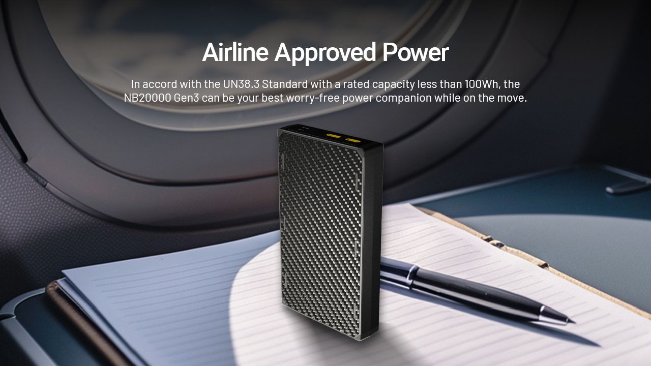 Nitecore NB20000 Gen3 QC Dual Port USB-C Power Bank 20000mAh Compagnon de voyage compact et léger