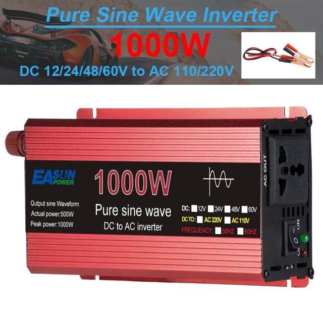 Onduleur à onde sinusoïdale pure 3000W, solution d'alimentation efficace pour la vie hors réseau, boîtier en alliage léger