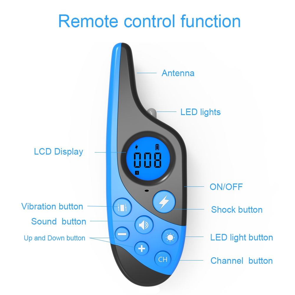 Collier de dressage électrique pour chien 2021 avec télécommande 500m, étanche, rechargeable, écran LCD, obéissance