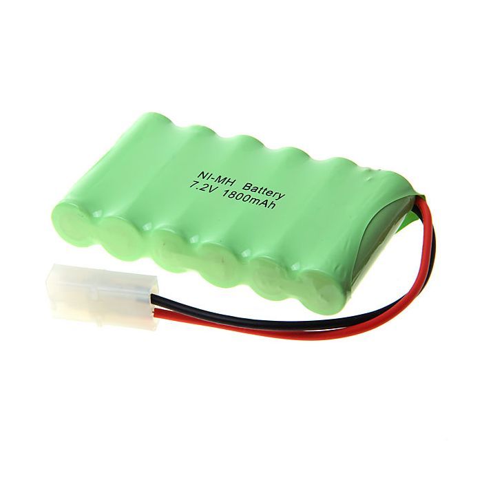 Batterie Rechargeable Ni-MH 7.2V 1800mAh pour RC, 6 Piles AA Haute Capacité, Fiable & Écologique, Sans Effet Mémoire