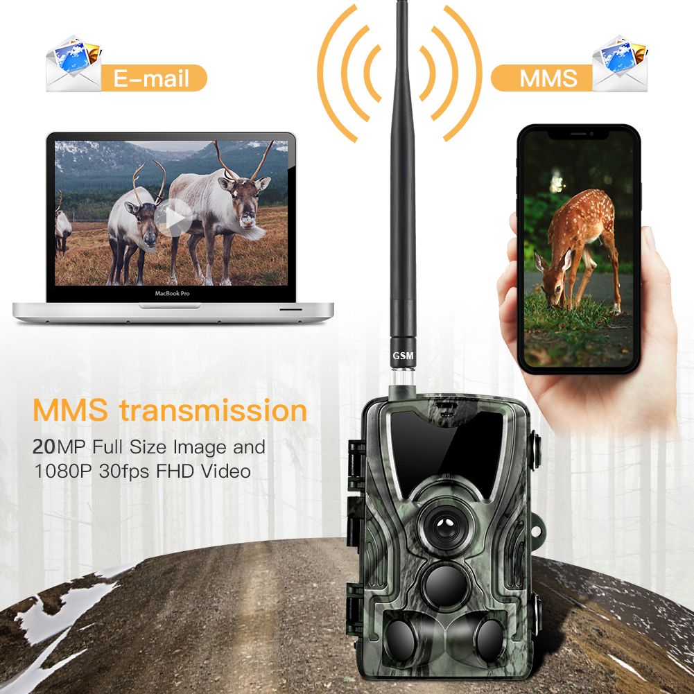 HC801M Appareil photo de chasse 20MP 1080P Vision nocturne Parfait pour la photographie animalière et le suivi des animaux