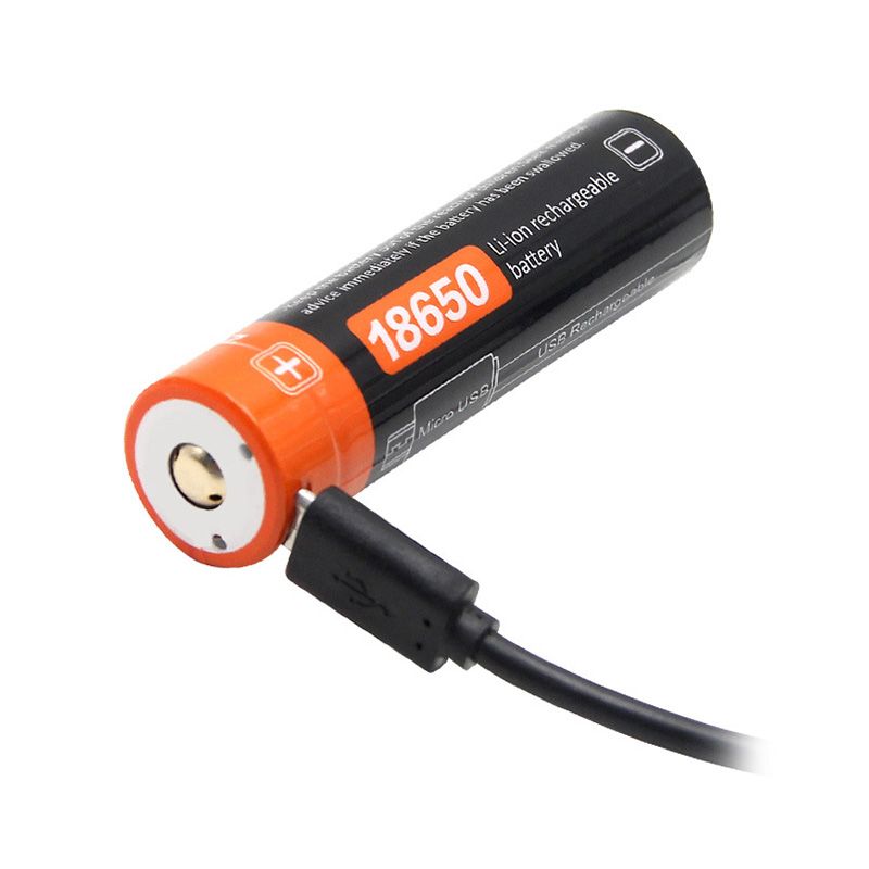 Batterie 18650 2600mAh Rechargeable Li-ion 3.7V Micro USB pour Gadgets Énergie Durable Performance Fiable