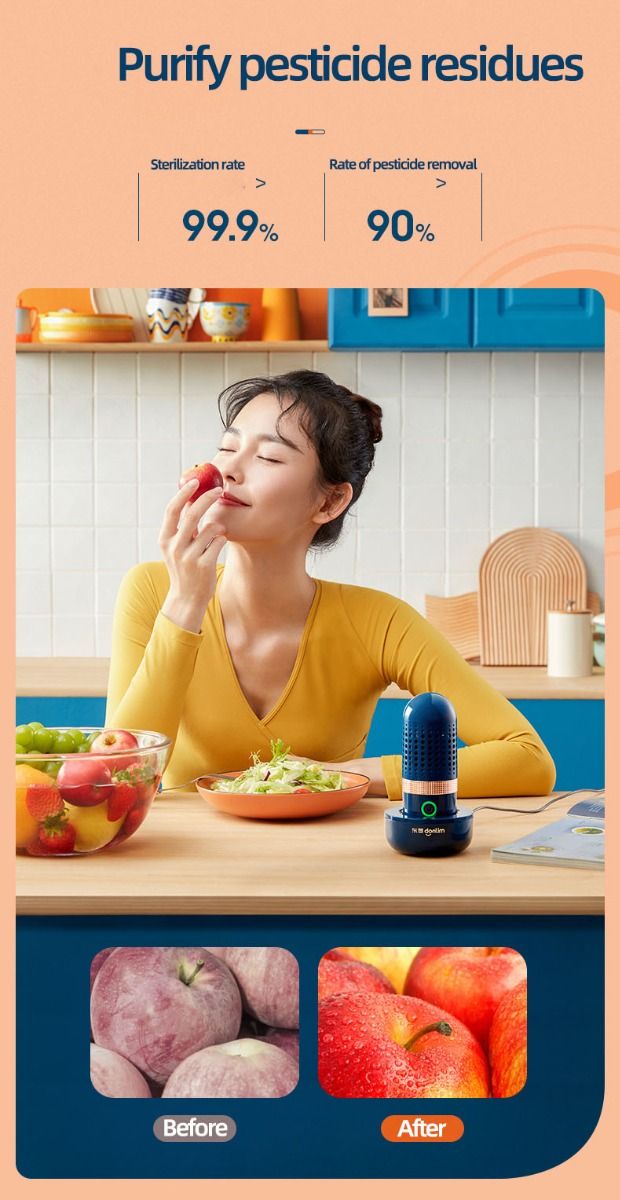 Donlim désinfectant légumes lave-vaisselle portable rechargeable sécurité alimentaire design intuitif