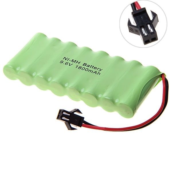 8 piles AA Ni-MH 9.6V 1800mAh rechargeables, prise SM, haute capacité stable pour jouet/modèle