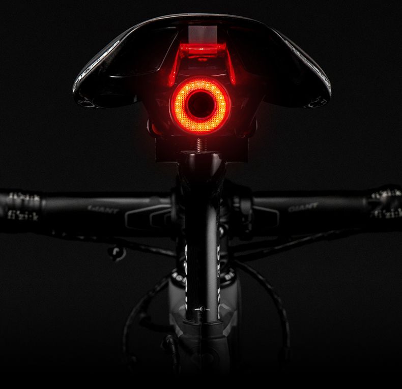 ROCKBROS Q5 Feu intelligent de vélo avec détection automatique de freinage, feu arrière LED étanche IPX6, équipement de sécurité cycliste