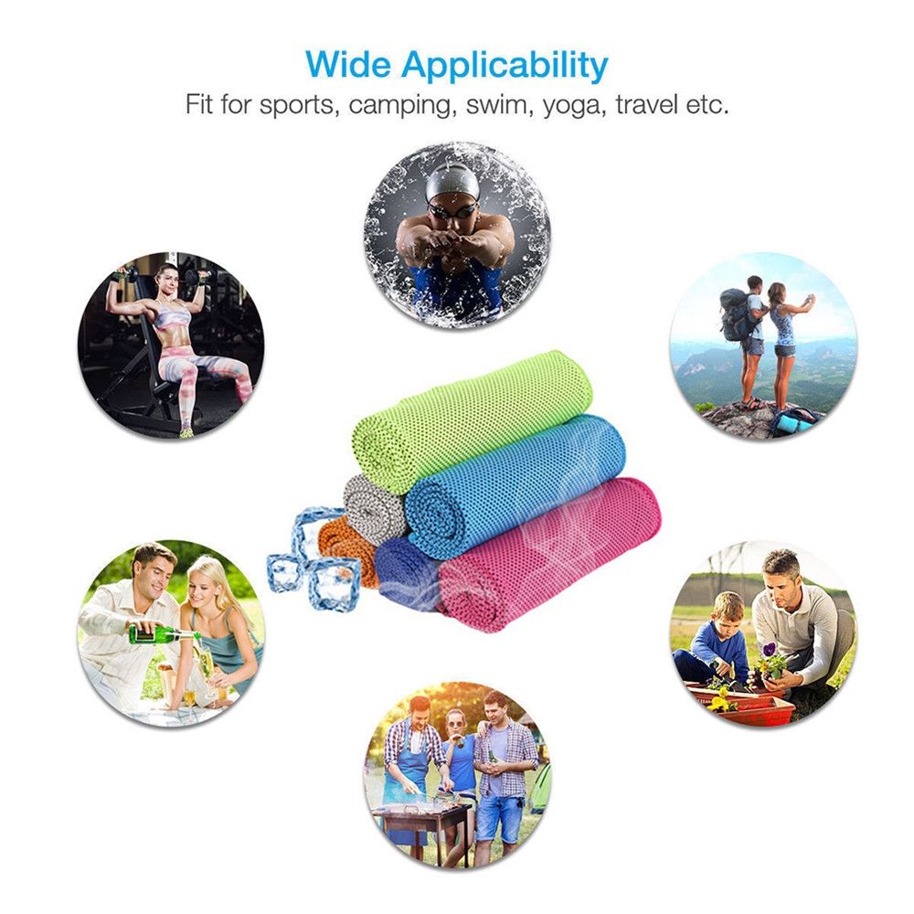 Serviette froide glacée de sport à séchage rapide et écologique pour athlètes avec technologie de refroidissement par évaporation