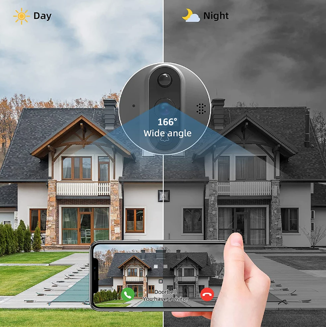 Caméra de porte à œilleton WiFi Tuya Smart 1080P avec détection de mouvement en temps réel, angle de vue de 120 degrés pour la sécurité domestique