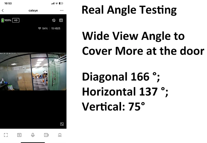 Caméra de porte à œilleton WiFi Tuya Smart 1080P avec détection de mouvement en temps réel, angle de vue de 120 degrés pour la sécurité domestique