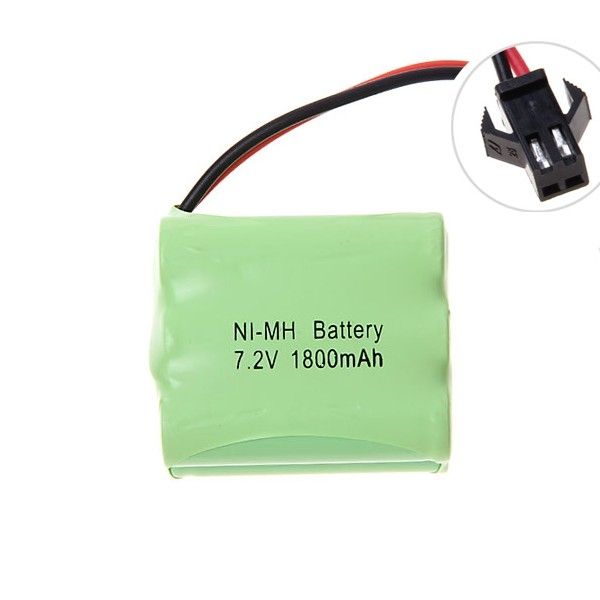 Batterie NiMH AA 7.2V 1800mAh pour Jouet RC, Pack 6 Piles Rechargeables Haute Capacité, SM Plug