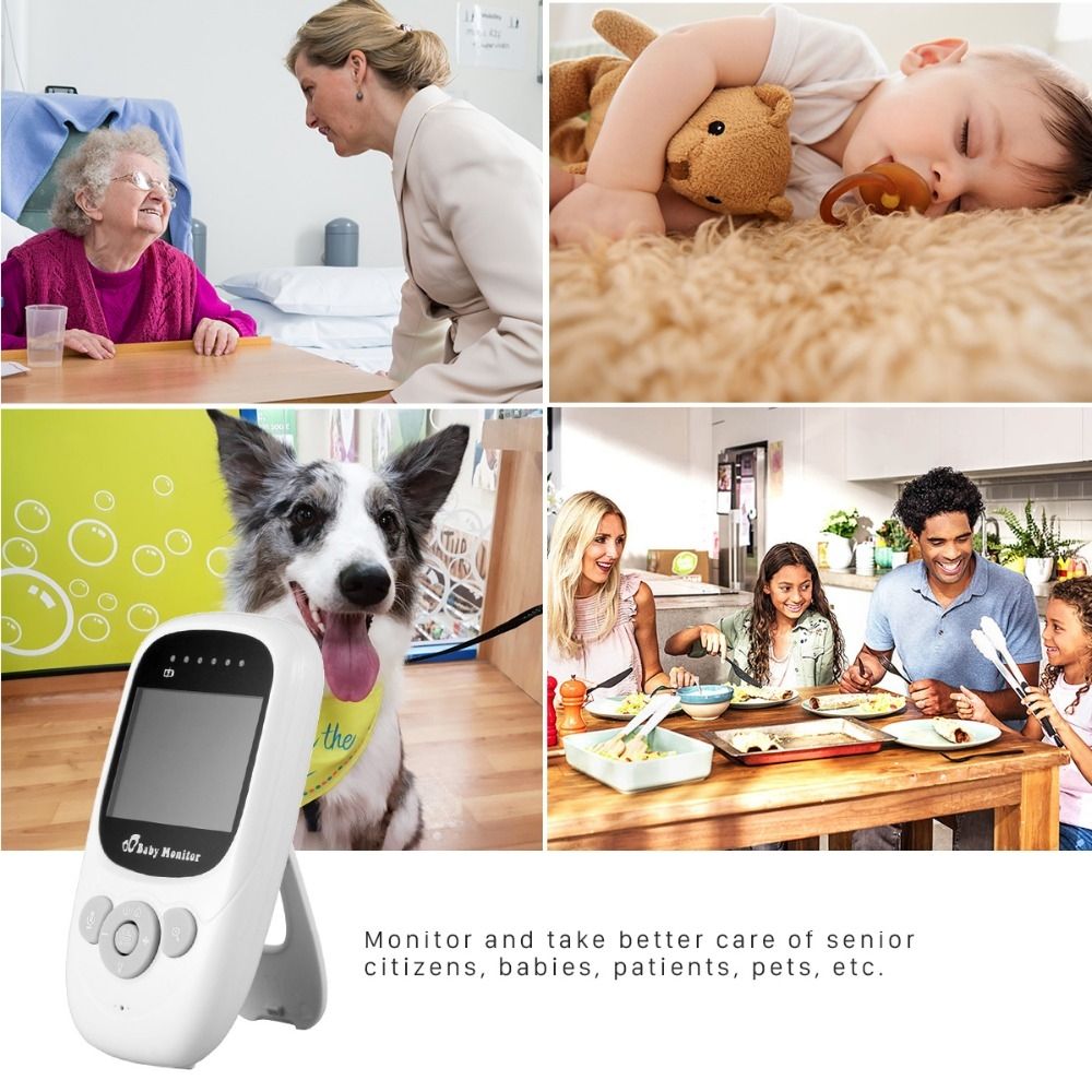 SP880 Moniteur bébé sans fil Écran LCD 2,4 pouces Vidéo haute définition Audio bidirectionnel Vision nocturne pour soins de bébé