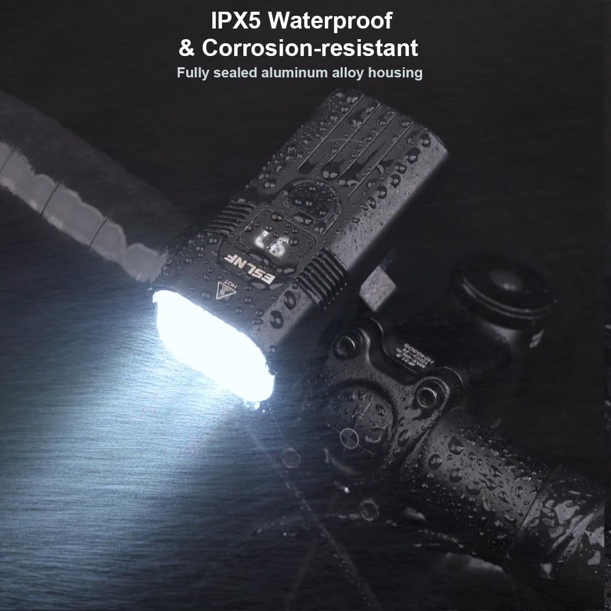 Phare Vélo USB-C Rechargeable LED 1200lm VTT Route | Sécurité & Installation Facile pour Cyclisme Nocturne.