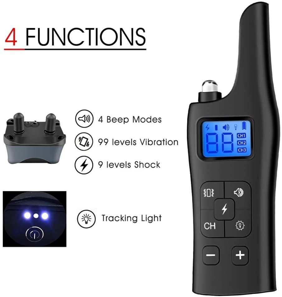 Nouveau collier électronique 800 m pour chien 3 modes robustes dressage canin sûr et correction comportementale