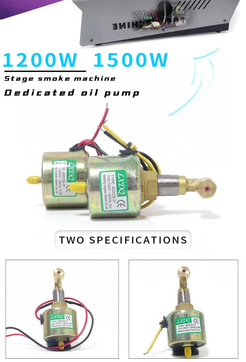 Pompe électromagnétique 55DCB performance silencieuse pompe à huile pour machine à brouillard théâtre 110V 220V