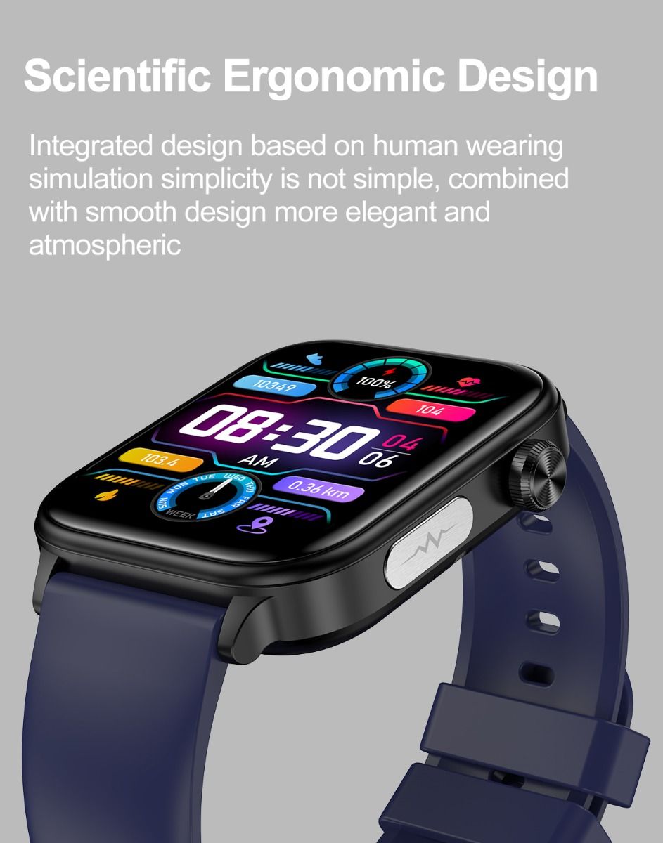 ET570 Glycémie Montre Connectée ECG Fréquence Cardiaque Tension Artérielle Smartwatch