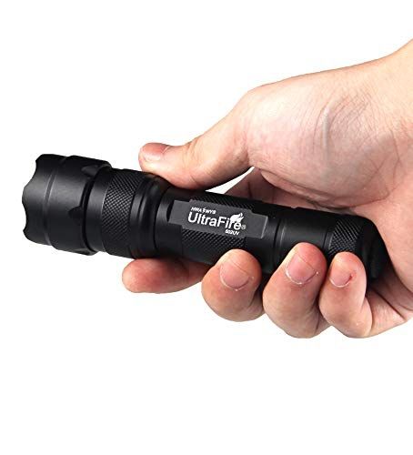 UltraFire WF-502B.2 Lampe de poche UV LED 395nm pour détection de taches d'animaux, inspection DIY, sortie UV puissante, durable