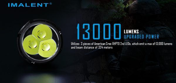 IMALENT MS03 XHP70 Lampe de poche EDC 13000 lumens avec faisceau de 324 mètres, léger et durable pour l'aventure en plein air