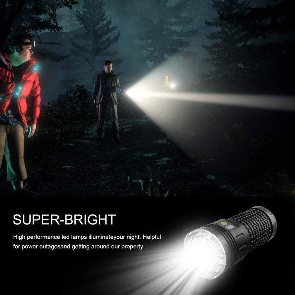 Lampe torche LED SKY RAY 15000 Lumens Rechargeable USB Type-C Parfaite pour le camping et les réparations à la maison
