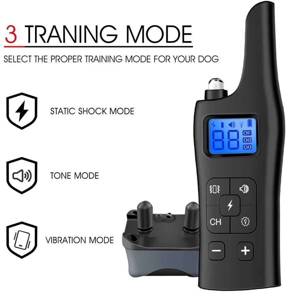 Nouveau collier électronique 800 m pour chien 3 modes robustes dressage canin sûr et correction comportementale