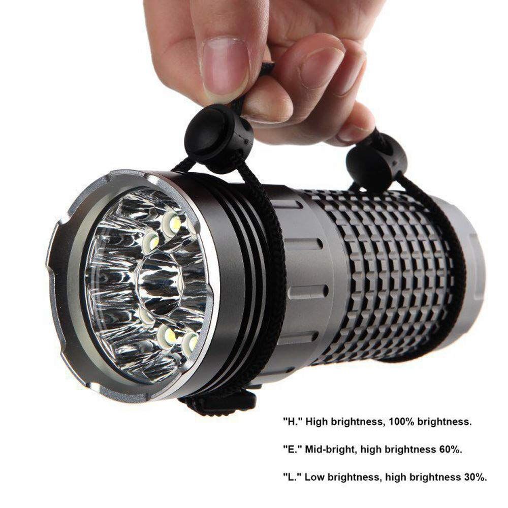 Lampe torche LED SKY RAY 15000 Lumens Rechargeable USB Type-C Parfaite pour le camping et les réparations à la maison