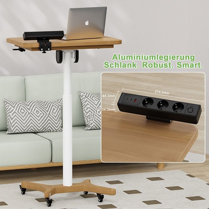 Barrette d'alimentation avec pince de bureau, station de charge rapide totale 18/65W USB charge rapide prise standard européenne, interrupteur de protection contre les surcharges, prise de bureau, alimentation UE pour mobilier de bureau