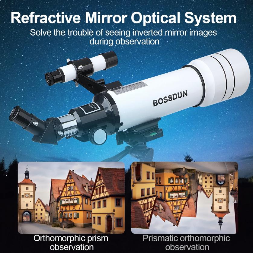 Explorez l'univers avec le Bossdun télescope 333X pour enfants idéal observation des étoiles et de la lune