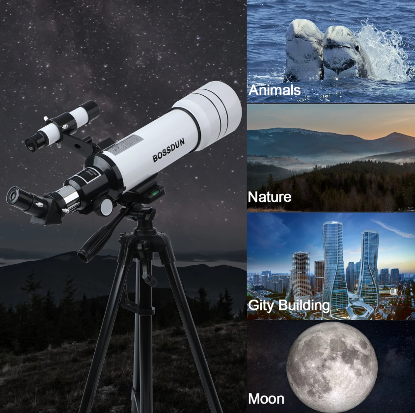 Explorez l'univers avec le Bossdun télescope 333X pour enfants idéal observation des étoiles et de la lune