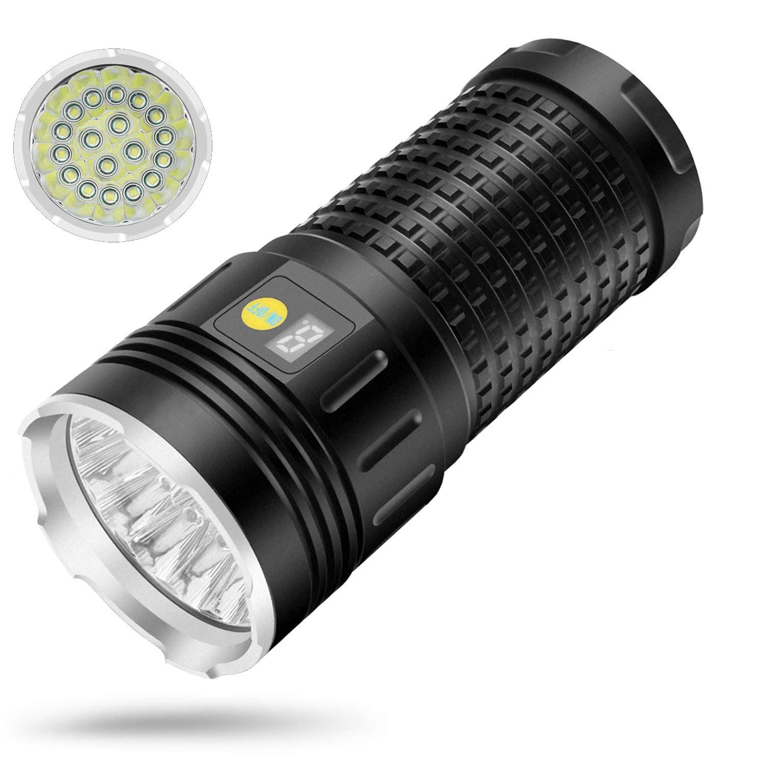 Lampe torche LED SKY RAY 15000 Lumens Rechargeable USB Type-C Parfaite pour le camping et les réparations à la maison