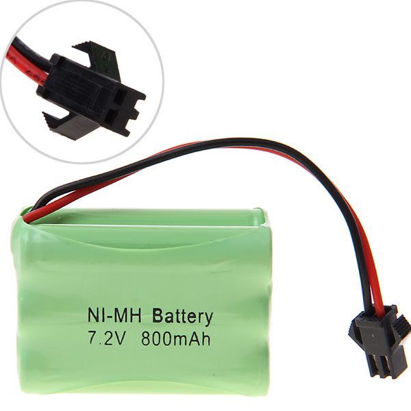 Batterie Rechargeable 7.2V AAA 800mAh Ni-MH Prise SM Écologique Haute Capacité pour Jouets et Appareils Électroniques