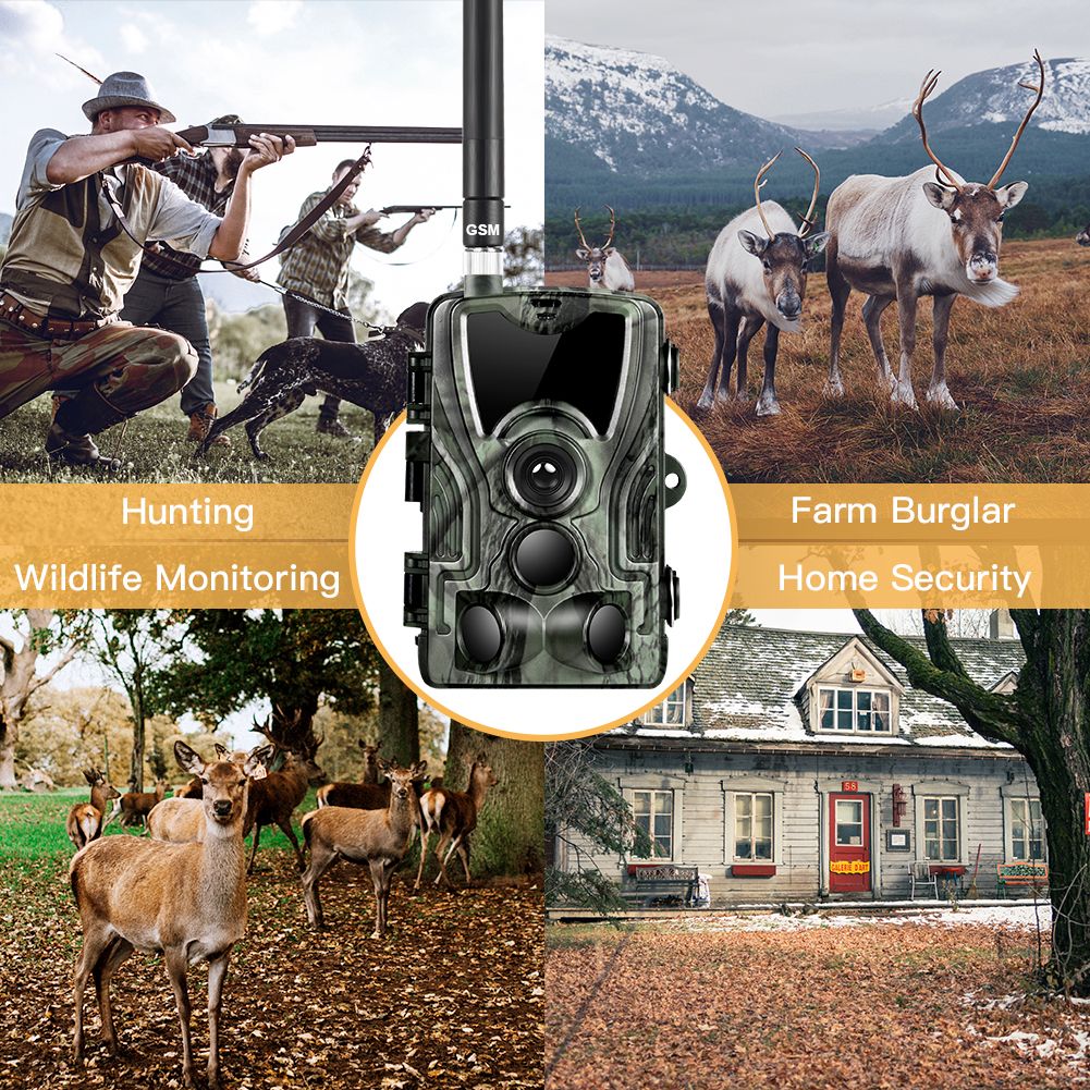 HC801M Appareil photo de chasse 20MP 1080P Vision nocturne Parfait pour la photographie animalière et le suivi des animaux