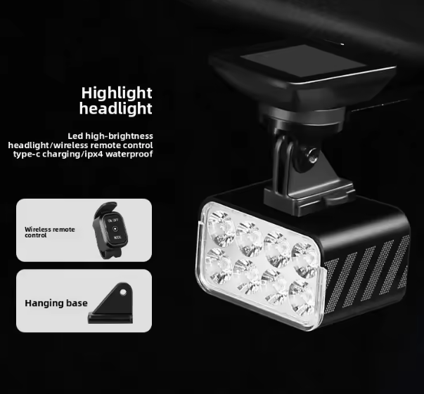 Phare Avant W450 1800 Lumens | Télécommande Sans Fil, Fonction Levage | Sécurité VTT & Urbain