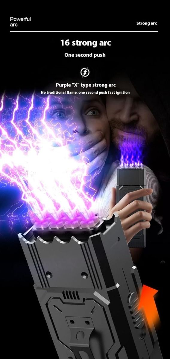 Multi Function Rechargeable Self-Defense LED Flashlight with Arc Lighter Hidden Camera Detectors, Portable Self Protective Tactical Flashlight