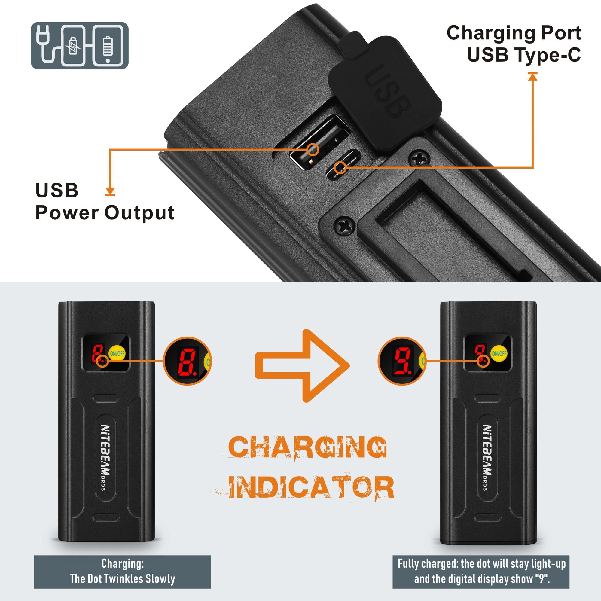 Lumières de vélo NiteBeam BR05 5 LED 5000 lumens phare vélo USB rechargeable sécurité cycliste haute luminosité