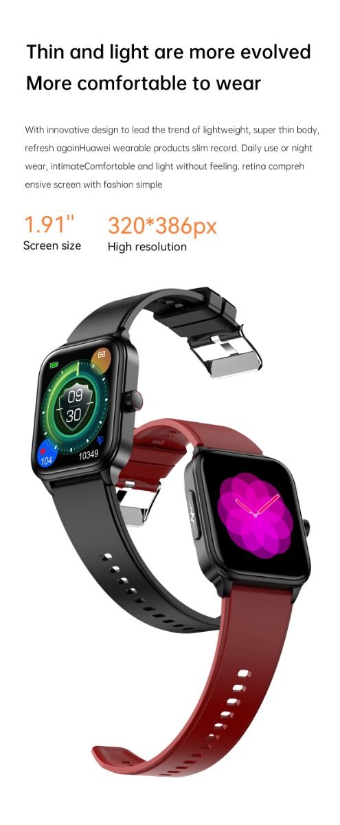 ET540 Glycémie ECG Température corporelle Tension artérielle Oxygène dans le sang Fréquence cardiaque Appel Bluetooth Smartwatch Fitness Tracker
