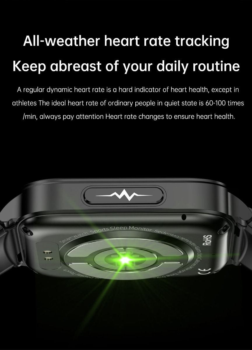 ET540 Glycémie ECG Température corporelle Tension artérielle Oxygène dans le sang Fréquence cardiaque Appel Bluetooth Smartwatch Fitness Tracker