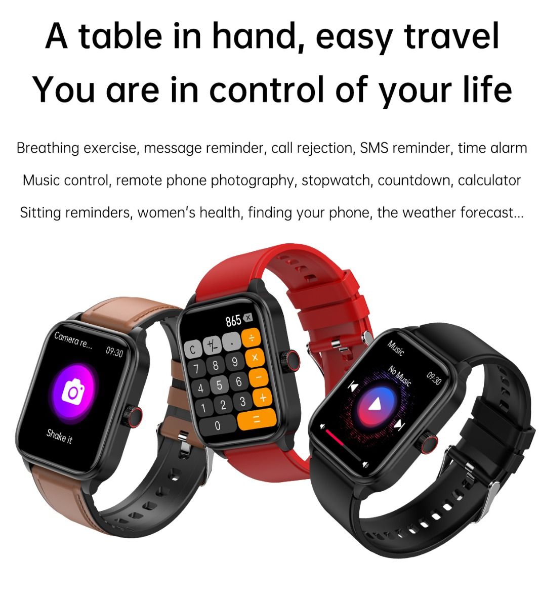 ET540 Glycémie ECG Température corporelle Tension artérielle Oxygène dans le sang Fréquence cardiaque Appel Bluetooth Smartwatch Fitness Tracker