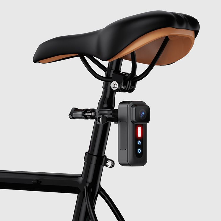 Enregistreur Vélo 1080P avec Caméra Vlog Portable et Feu Arrière Haute Visibilité pour Cyclisme Urbain