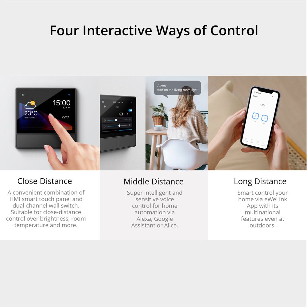 SONOFF NSPanel Interrupteur intelligent scène WiFi contrôle tout-en-un avec écran tactile pour l'automatisation de la maison intelligente